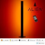 GloboStar® ALIEN-DIVA-BLACK-50-4 ALIEN Design DIVA Μοντέρνο Minimal Nordic Μεταλλικό Φωτιστικό Επιτραπέζιο - Πορτατίφ - Λαμπατέρ Μαύρο LED 8W 800lm με Ασύρματο Χειριστήριο RF & Dimmer IP20 Κόκκινο Μ3 x Π1.6 x Υ50cm - Image 3