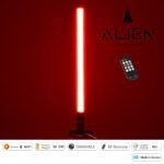 GloboStar® ALIEN-DIVA-BLACK-50-4 ALIEN Design DIVA Μοντέρνο Minimal Nordic Μεταλλικό Φωτιστικό Επιτραπέζιο - Πορτατίφ - Λαμπατέρ Μαύρο LED 8W 800lm με Ασύρματο Χειριστήριο RF & Dimmer IP20 Κόκκινο Μ3 x Π1.6 x Υ50cm - Image 4