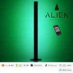 GloboStar® ALIEN-DIVA-BLACK-50-5 ALIEN Design DIVA Μοντέρνο Minimal Nordic Μεταλλικό Φωτιστικό Επιτραπέζιο - Πορτατίφ - Λαμπατέρ Μαύρο LED 8W 800lm με Ασύρματο Χειριστήριο RF & Dimmer IP20 Πράσινο Μ3 x Π1.6 x Υ50cm - Image 3