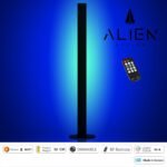 GloboStar® ALIEN-DIVA-BLACK-50-6 ALIEN Design DIVA Μοντέρνο Minimal Nordic Μεταλλικό Φωτιστικό Επιτραπέζιο - Πορτατίφ - Λαμπατέρ Μαύρο LED 8W 800lm με Ασύρματο Χειριστήριο RF & Dimmer IP20 Μπλε Μ3 x Π1.6 x Υ50cm - Image 3