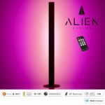 GloboStar® ALIEN-DIVA-BLACK-50-7 ALIEN Design DIVA Μοντέρνο Minimal Nordic Μεταλλικό Φωτιστικό Επιτραπέζιο - Πορτατίφ - Λαμπατέρ Μαύρο LED 8W 800 lm με Ασύρματο Χειριστήριο RF & Dimmer IP20 Ροζ Μ3 x Π1.6 x Υ50cm - Image 3