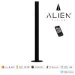 GloboStar® ALIEN-DIVA-BLACK-50-7 ALIEN Design DIVA Μοντέρνο Minimal Nordic Μεταλλικό Φωτιστικό Επιτραπέζιο - Πορτατίφ - Λαμπατέρ Μαύρο LED 8W 800 lm με Ασύρματο Χειριστήριο RF & Dimmer IP20 Ροζ Μ3 x Π1.6 x Υ50cm - Image 5