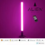 GloboStar® ALIEN-DIVA-BLACK-50-7 ALIEN Design DIVA Μοντέρνο Minimal Nordic Μεταλλικό Φωτιστικό Επιτραπέζιο - Πορτατίφ - Λαμπατέρ Μαύρο LED 8W 800 lm με Ασύρματο Χειριστήριο RF & Dimmer IP20 Ροζ Μ3 x Π1.6 x Υ50cm - Image 4