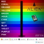 GloboStar® ALIEN-DIVA-BLACK-50-8 ALIEN Design DIVA Μοντέρνο Minimal Nordic Μεταλλικό Φωτιστικό Επιτραπέζιο - Πορτατίφ - Λαμπατέρ Μαύρο LED 8W 800lm με Ασύρματο Χειριστήριο RF & Dimmer IP20 Πολύχρωμο RGB Μ3 x Π1.6 x Υ50cm - Image 4
