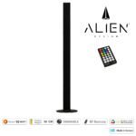GloboStar® ALIEN-DIVA-BLACK-50-9 ALIEN Design DIVA Μοντέρνο Minimal Nordic Μεταλλικό Φωτιστικό Επιτραπέζιο - Πορτατίφ - Λαμπατέρ Μαύρο LED 10W 1500lm με Ασύρματο Χειριστήριο RF & Dimmer IP20 Πολύχρωμο + CCT - RGBW + WW Μ3 x Π1.6 x Υ50cm - Image 5
