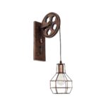 GLOBOSTAR® RYDON 01216 Vintage Φωτιστικό Τοίχου - Απλίκα με Ντουί 1 x E27 AC 220-240V IP20 - Χάλκινο Εφέ Σκουριάς - Μ15 x Π24 x Υ70cm - Image 2