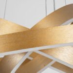 kelvo® VENOM 61190-DECO Μοντέρνο Κρεμαστό Φωτιστικό Οροφής LED 120W 14158lm 120° AC 220-240V IP20 Ρυθμιζόμενο Λευκό CCT με Χειριστήριο από 2700K έως 6000K Dimmable - Lumileds SMD Chip - Χρυσό Βούρτσας - Μ80 x Π80 x Υ60cm - 3 Χρόνια Εγγύηση - Image 4