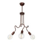 GLOBOSTAR® ASPECT 00788 Μοντέρνο Φωτιστικό Οροφής με Ντουί 3 x E27 AC 220-240V IP20 - Χάλκινο - Μ42 x Π42 x Υ60cm - Image 2