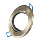 GLOBOSTAR® DELTA 77820 Χωνευτή Κινούμενη Βάση για Σποτ MR16 με Ντουί GU10/GU5.3 IP20 - Μπρούτζινο - Μ9.2 x Π9.2 x Υ2.8cm / Q7.6cm - Image 2