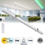 GLOBOSTAR® LUCA 61033 Μοντέρνο Φωτιστικό Οροφής LED 54W 6500lm 120° AC 220-240V IP20 Ρυθμιζόμενο Λευκό CCT με Χειριστήριο από 2700K έως 6000K Dimmable - Lumileds SMD Chip - Λευκό Ματ - Μ121.5 x Π5 x Υ4cm - 3 Χρόνια Εγγύηση - Image 2