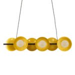 GLOBOSTAR® JOLIET 00783 Μοντέρνο Κρεμαστό Φωτιστικό Οροφής με Ντουί 6 x G9 AC 220-240V IP20 - Μαύρο & Χρυσό - Μ95 x Π28 x Υ20cm - Image 2