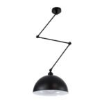 GLOBOSTAR® LOTUS 00939 Μοντέρνο Φωτιστικό Οροφής με Ντουί 1 x E27 AC 220-240V IP20 - Μαύρο - Μ30 x Π30 x Υ21cm - Image 2