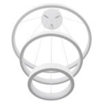 GLOBOSTAR® NEMESIS TRIO 61168-DECO Μοντέρνο Κρεμαστό Φωτιστικό Οροφής LED 100W 12123lm 360° AC 220-240V IP20 Ρυθμιζόμενο Λευκό CCT με Χειριστήριο από 2700K έως 6000K Dimmable - Lumileds SMD Chip - Λευκό Ματ - Μ60 x Π60 x Υ60cm - 3 Χρόνια Εγγύηση - Image 7