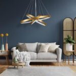 GLOBOSTAR® NEMESIS TRIO 61172-DECO Μοντέρνο Κρεμαστό Φωτιστικό Οροφής LED 120W 14723lm 360° AC 220-240V IP20 Ρυθμιζόμενο Λευκό CCT με Χειριστήριο από 2700K έως 6000K Dimmable - Lumileds SMD Chip - Χρυσό Βούρτσας - Μ80 x Π80 x Υ80cm - 3 Χρόνια Εγγύηση - Image 14