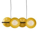 GLOBOSTAR® JOLIET 00782 Μοντέρνο Κρεμαστό Φωτιστικό Οροφής με Ντουί 4 x G9 AC 220-240V IP20 - Μαύρο & Χρυσό - Μ65 x Π28 x Υ20cm - Image 2