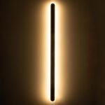 GLOBOSTAR® HOUSTON 61350 Μοντέρνο Φωτιστικό Τοίχου - Απλίκα LED 24W 2880lm 360° AC 220-240V IP20 Ρυθμιζόμενο Λευκό CCT με On/Off 2700K/4500K/6000K - Lumileds SMD Chip - Χρυσό Βούρτσας - Μ6 x Π3 x Υ100cm - 3 Χρόνια Εγγύηση - Image 8