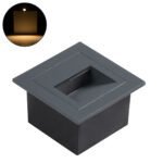 GLOBOSTAR® STEP-MINA 90627 Χωνευτό Αρχιτεκτονικό Φωτιστικό Διαδρόμου/Σκαλοπατιού LED 3W 330lm 30° DC 24V Αδιάβροχο IP65 Θερμό Λευκό 2700K Dimmable - Γκρι Ανθρακί - Μ8.3 x Π8.3 x Υ5cm / Μ6.6 x Π6.6cm - 3 Χρόνια Εγγύηση - Image 2