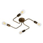 GLOBOSTAR® LIBERTA 00839 Μοντέρνο Φωτιστικό Οροφής με Ντουί 4 x E27 AC 220-240V IP20 - Χάλκινο - Μ44.5 x Π44.5 x Υ12cm - Image 2