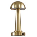 GloboStar® COCO 76512 Επαναφορτιζόμενο Επιτραπέζιο Φωτιστικό Πορτατίφ LED 1.5W 105lm 120° DC 5V IP44 Θερμό Λευκό 2700K Dimmable Χρυσό Αλουμίνιο - Μ10 x Π10 x Υ22cm - 2 Xρόνια Εγγύηση - Image 2