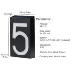 GloboStar® 71516 Αυτόνομο Ηλιακό Φωτιστικό LED SMD 1W 100lm με Ενσωματωμένη Μπαταρία 1000mAh - Φωτοβολταϊκό Πάνελ με Αισθητήρα Ημέρας-Νύχτας για Αρίθμηση Δρόμου με Αριθμό 6 Αδιάβροχο IP55 Ψυχρό Λευκό 6000K - Image 10