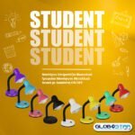 GLOBOSTAR® STUDENT 01534 Μοντέρνο Επιτραπέζιο Φωτιστικό Πορτατίφ με Ντουί 1 x E27 AC 220-240V IP20 - Ροζ & Μαύρο - Μ12 x Π12 x Υ32cm - Image 10