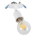 GLOBOSTAR® SARA 00848 Χωνευτό Φωτιστικό Οροφής με Ντουί 1 x E27 AC 220-240V IP20 - Λευκό - Μ8 x Π8 x Υ8.5cm / Q7cm - Image 3