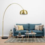 GLOBOSTAR® PRAGUE 00992 Μοντέρνο Επιδαπέδιο Φωτιστικό με Ντουί 1 x E27 AC 220-240V IP20 - Χρυσό Βούρτσας - Μ210 x Π45 x Υ220cm - Image 18