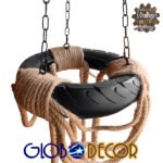 GLOBOSTAR® RUNNER 01115 Vintage Κρεμαστό Φωτιστικό Οροφής με Ντουί 6 x E27 AC 220-240V IP20 - Μαύρο & Μπεζ - Μ45 x Π45 x Υ60cm - Image 3