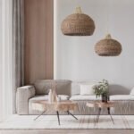 GLOBOSTAR® PANAMA 01953 Boho Κρεμαστό Φωτιστικό Οροφής με Ντουί 1 x E27 AC 220-240V IP20 - Μπεζ & Καφέ - Μ60 x Π60 x Υ60cm - Image 12