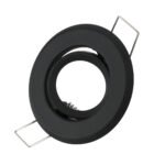 GLOBOSTAR® DELTA 77801 Χωνευτή Κινούμενη Βάση για Σποτ MR11 με Ντουί GU10/GU5.3 IP20 - Μαύρο Ματ - Μ7 x Π7 x Υ2.1cm / Q5.5cm - Image 2