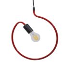 GLOBOSTAR® LIBBY 01095-1 Παιδικό Κρεμαστό Φωτιστικό Οροφής με Ντουί 1 x E27 AC 220-240V IP20 - Κόκκινο - Μ28 x Π28 x Υ16cm - Image 2