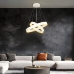 kelvo® VENOM 61186-DECO Μοντέρνο Κρεμαστό Φωτιστικό Οροφής LED 75W 8818lm 120° AC 220-240V IP20 Ρυθμιζόμενο Λευκό CCT με Χειριστήριο από 2700K έως 6000K Dimmable - Lumileds SMD Chip - Λευκό Ματ - Μ60 x Π60 x Υ40cm - 3 Χρόνια Εγγύηση