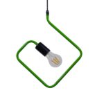 GLOBOSTAR® LIBBY 01096-1 Παιδικό Κρεμαστό Φωτιστικό Οροφής με Ντουί 1 x E27 AC 220-240V IP20 - Πράσινο & Μαύρο - Μ31 x Π31 x Υ16cm - Image 2