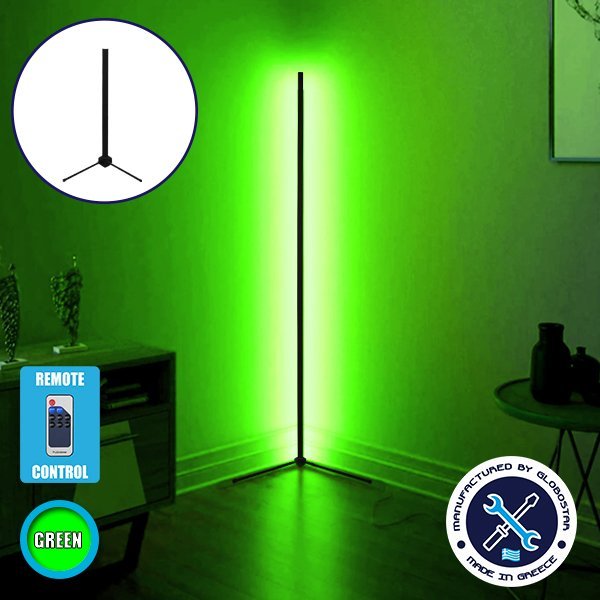 globo_50_5_00 Μοντέρνο Minimal Επιτραπέζιο Μαύρο Φωτιστικό 50cm LED 8 Watt με Ασύρματο Χειριστήριο RF & Dimmer Πράσινο GloboStar ALIEN Design GLOBO-50-5 - Image 1