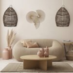 GLOBOSTAR® TAHITI 00711 Boho Κρεμαστό Φωτιστικό Οροφής με Ντουί 1 x E27 AC 220-240V IP20 - Καφέ - Μ38 x Π38 x Υ50cm - Image 10