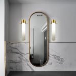 GLOBOSTAR® ELSA 60405 Μοντέρνο Φωτιστικό Τοίχου - Απλίκα Καθρέπτη Μπάνιου με Ντουί 1 x G9 AC 220-240V IP44 - Χρυσό & Λευκό - Μ3.5 x Π13.5 x Υ20cm - Image 12