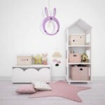 GLOBOSTAR® BUNNY 61577 Παιδικό Κρεμαστό Φωτιστικό Οροφής με Ντουί 1 x E27 AC 220-240V IP20 - Ροζ & Λευκό - Μ27.2 x Π15.5 x Υ40cm - Image 14