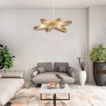 kelvo® VENOM 61190-DECO Μοντέρνο Κρεμαστό Φωτιστικό Οροφής LED 120W 14158lm 120° AC 220-240V IP20 Ρυθμιζόμενο Λευκό CCT με Χειριστήριο από 2700K έως 6000K Dimmable - Lumileds SMD Chip - Χρυσό Βούρτσας - Μ80 x Π80 x Υ60cm - 3 Χρόνια Εγγύηση - Image 14