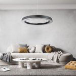 GLOBOSTAR® RA 61198 Μοντέρνο Κρεμαστό Φωτιστικό Οροφής LED 100W 11020lm 120° AC 220-240V IP20 Ρυθμιζόμενο Λευκό CCT με Χειριστήριο από 2700K έως 6000K Dimmable - Lumileds SMD Chip - Μαύρο Ματ - Μ120 x Π120 x Υ8cm - 3 Χρόνια Εγγύηση - Image 12