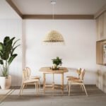 GLOBOSTAR® JAKARTA 00712 Boho Κρεμαστό Φωτιστικό Οροφής με Ντουί 1 x E27 AC 220-240V IP20 - Μπεζ - Μ50 x Π50 x Υ36cm - Image 10