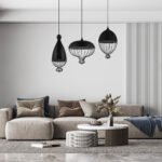 GLOBOSTAR® CARNEL 01106 Vintage Κρεμαστό Φωτιστικό Οροφής με Ντουί 1 x E27 AC 220-240V IP20 - Μαύρο - Μ26 x Π26 x Υ70cm - Image 10