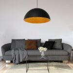 GLOBOSTAR® MEDEA 01344 Μοντέρνο Κρεμαστό Φωτιστικό Οροφής με Ντουί 1 x E27 AC 220-240V IP20 - Μαύρο & Χρυσό - Μ60 x Π60 x Υ30cm - Image 9