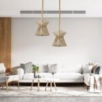 GLOBOSTAR® ROUGE 01611 Boho Κρεμαστό Φωτιστικό Οροφής με Ντουί 1 x E27 AC 220-240V IP20 - Μπεζ - Μ21 x Π21 x Y27cm - Image 12