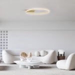 GLOBOSTAR® CINDERELLA 60982 Μοντέρνο Φωτιστικό Οροφής LED 30W 3360lm 360° AC 220-240V IP20 Ρυθμιζόμενο Λευκό CCT με Χειριστήριο από 2700K έως 6000K Dimmable - Lumileds SMD Chip - Χρυσό Βούρτσας - Μ50 x Π50 x Υ5cm - 3 Χρόνια Εγγύηση - Image 11