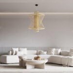 GLOBOSTAR® HIBISCUS 01931 Boho Κρεμαστό Φωτιστικό Οροφής με Ντουί 1 x E27 AC 220-240V IP20 - Μπεζ - Μ50 x Π50 x Υ60cm - Image 12