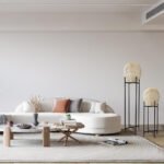 GLOBOSTAR® NERINA 02015 Boho Επιδαπέδιο Φωτιστικό με Ντουί 1 x E27 AC 220-240V IP20 - Μαύρο & Μπεζ - Μ40 x Π40 x Υ115cm - Image 10