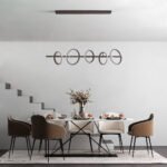 GLOBOSTAR® CIRCOLARE 61321 Μοντέρνο Κρεμαστό Φωτιστικό Οροφής LED 75W 8400lm 360° AC 220-240V IP20 Ρυθμιζόμενο Λευκό CCT με Χειριστήριο από 2700K έως 6000K Dimmable - Lumileds SMD Chip - Καφέ - Μ120 x Π25 x Υ25cm - 3 Χρόνια Εγγύηση - Image 12