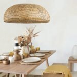 GLOBOSTAR® SAN TROPEZ 00674 Boho Κρεμαστό Φωτιστικό Οροφής με Ντουί 1 x E27 AC 220-240V IP20 - Μπεζ - Μ80 x Π80 x Y28cm - Image 10