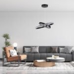 GLOBOSTAR® DIAMOND DUO 61150-DECO Μοντέρνο Κρεμαστό Φωτιστικό Οροφής LED 75W 8743lm 360° AC 220-240V IP20 Ρυθμιζόμενο Λευκό CCT με Χειριστήριο από 2700K έως 6000K Dimmable - Lumileds SMD Chip - Μαύρο Ματ - Μ60 x Π60 x Υ60cm - 3 Χρόνια Εγγύηση - Image 14