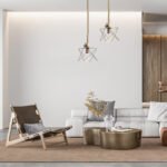 GLOBOSTAR® KAZEMI 02019 Μοντέρνο Κρεμαστό Φωτιστικό Οροφής με Ντουί 1 x E27 AC 220-240V IP20 - Χάλκινο & Μπεζ - Μ18 x Π18 x Υ17cm - Image 13